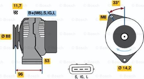 BOSCH 0 123 325 008 - Ģenerators ps1.lv