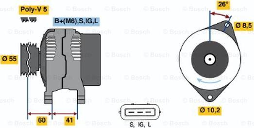 BOSCH 0 123 325 002 - Ģenerators ps1.lv