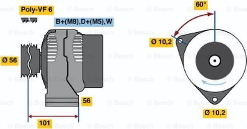 BOSCH 0 123 320 041 - Ģenerators ps1.lv