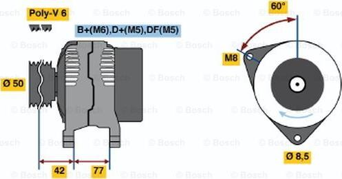 BOSCH 0 123 320 050 - Ģenerators ps1.lv