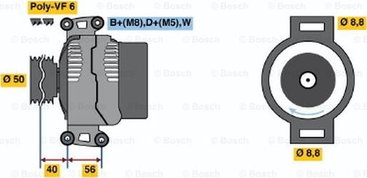 BOSCH 0 123 320 051 - Ģenerators ps1.lv