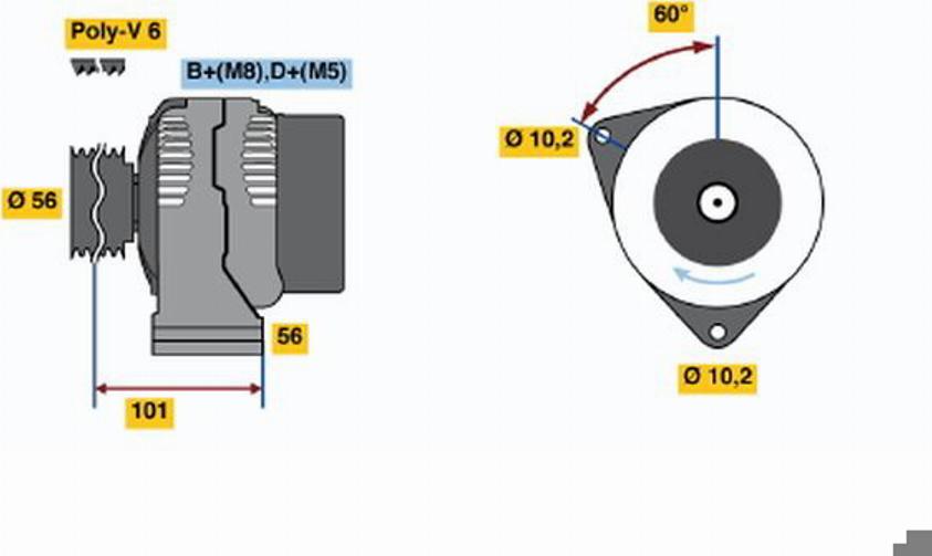 BOSCH 0123320061 - Ģenerators ps1.lv