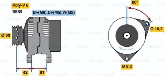 BOSCH 0 986 038 660 - Ģenerators ps1.lv