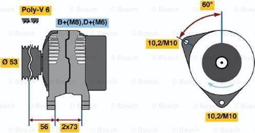 BOSCH 0 123 320 012 - Ģenerators ps1.lv