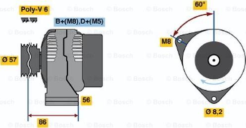 BOSCH 0 123 320 030 - Ģenerators ps1.lv