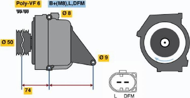 BOSCH 0 122 0AA 0B0 - Ģenerators ps1.lv