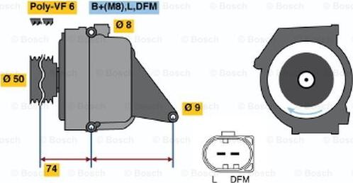 BOSCH 0 122 0AA 1A0 - Ģenerators ps1.lv