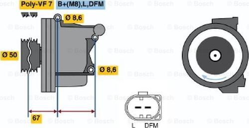 BOSCH 0 122 0AA 1P0 - Ģenerators ps1.lv