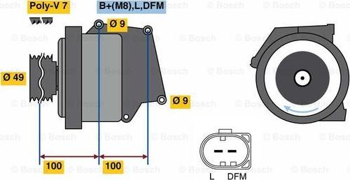 BOSCH 0 122 0AA 3D0 - Ģenerators ps1.lv