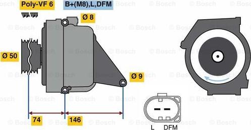 BOSCH 0 122 0AA 3R0 - Ģenerators ps1.lv