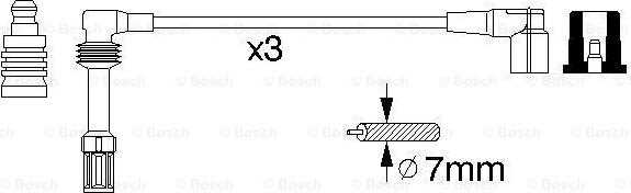 BOSCH 0 356 912 947 - Augstsprieguma vadu komplekts ps1.lv