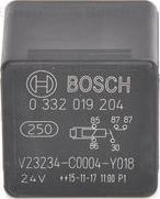 BOSCH 0 332 019 204 - Relejs, Darba strāva ps1.lv