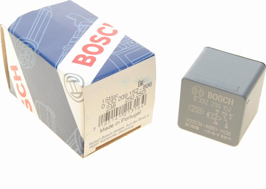 BOSCH 0 332 209 152 - Relejs, Darba strāva ps1.lv