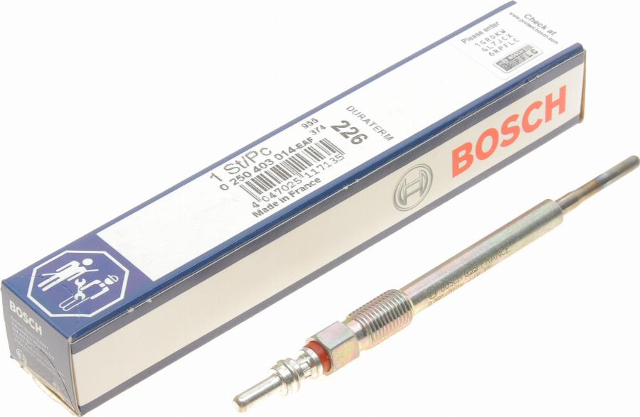 BOSCH 0 250 403 014 - Kvēlsvece ps1.lv