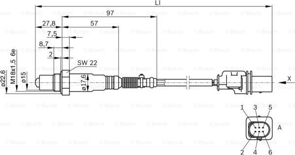 BOSCH 0 258 017 025 - Lambda zonde ps1.lv