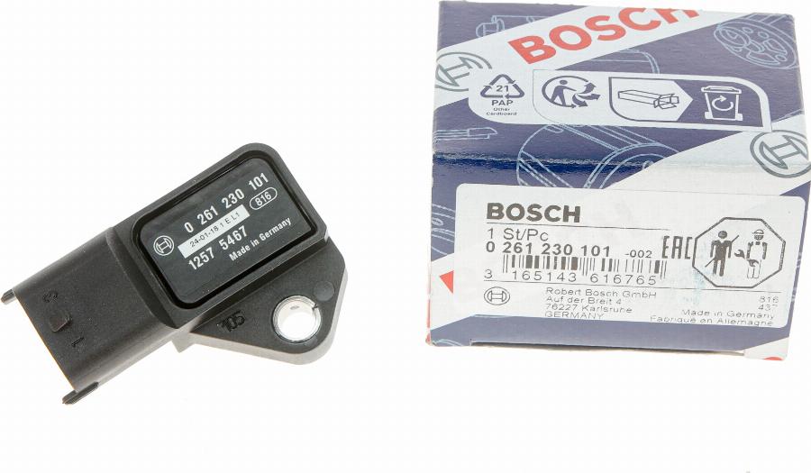 BOSCH 0 261 230 101 - Devējs, Pūtes spiediens ps1.lv