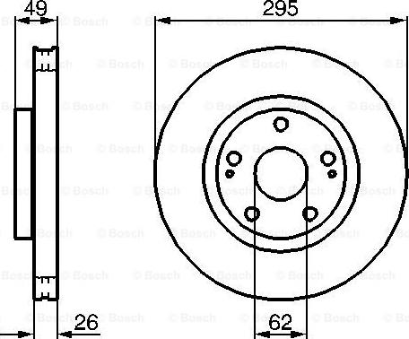 BOSCH 0 204 173 008 - Bremžu diski ps1.lv