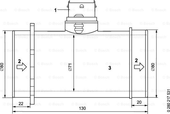 BOSCH 0 280 218 087 - Gaisa masas mērītājs ps1.lv