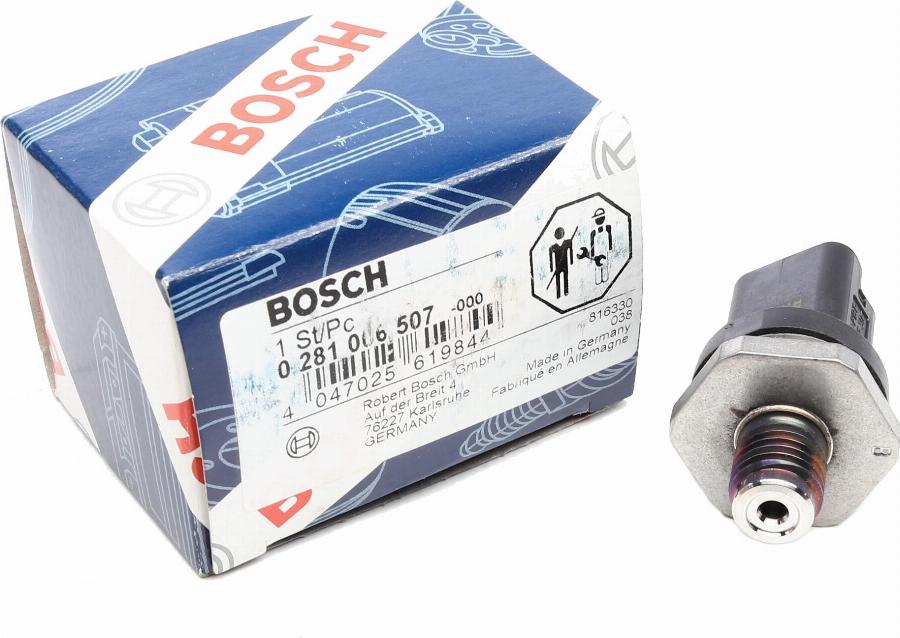 BOSCH 0 281 006 507 - Devējs, Degvielas padeves spiediens ps1.lv