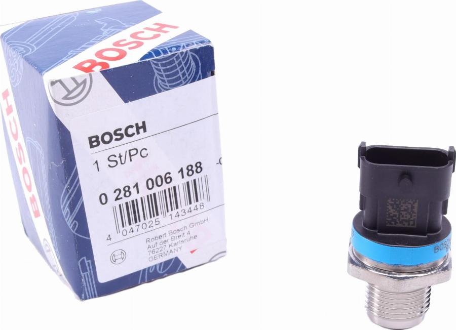 BOSCH 0 281 006 188 - Devējs, Degvielas padeves spiediens ps1.lv