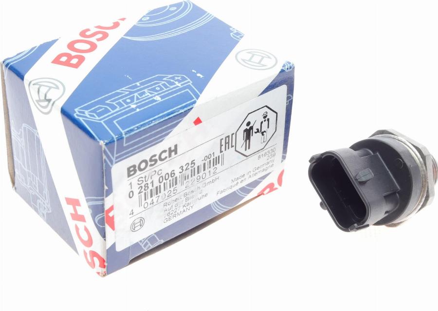 BOSCH 0 281 006 325 - Devējs, Degvielas padeves spiediens ps1.lv