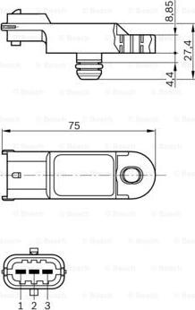 BOSCH 0 281 002 616 - Devējs, Pūtes spiediens ps1.lv