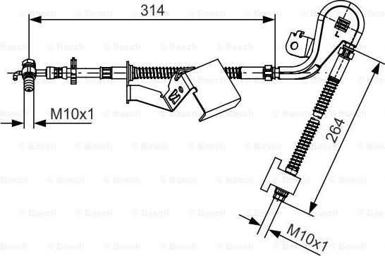 BOSCH 1 987 481 468 - Bremžu šļūtene ps1.lv