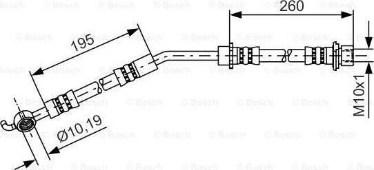 BOSCH 1 987 481 408 - Bremžu šļūtene ps1.lv