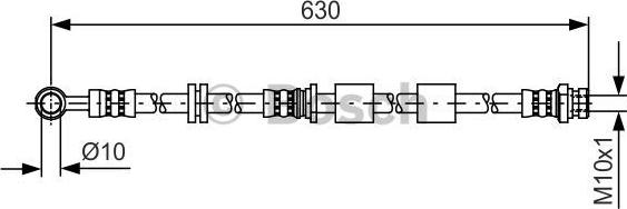 BOSCH 1 987 481 438 - Bremžu šļūtene ps1.lv