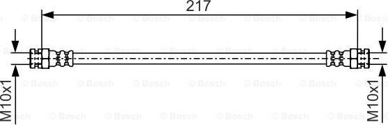 BOSCH 1 987 481 556 - Bremžu šļūtene ps1.lv