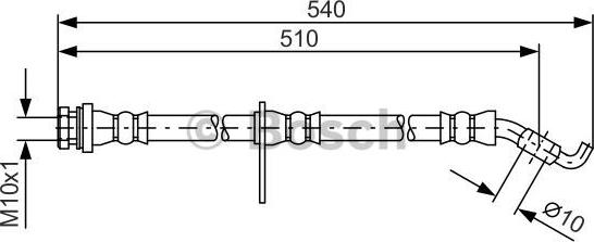 BOSCH 1 987 481 560 - Bremžu šļūtene ps1.lv