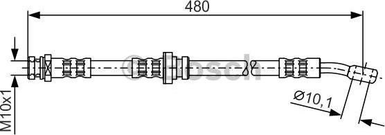 BOSCH 1 987 481 065 - Bremžu šļūtene ps1.lv