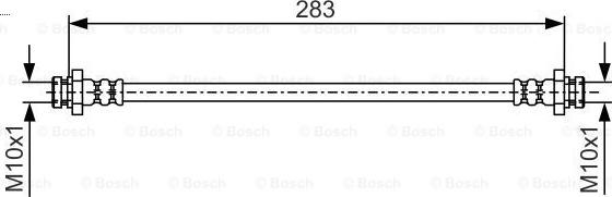 BOSCH 1 987 481 163 - Bremžu šļūtene ps1.lv