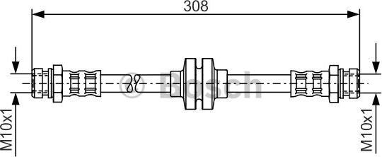 BOSCH 1 987 481 185 - Bremžu šļūtene ps1.lv