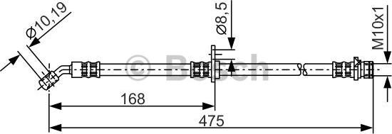 BOSCH 1 987 481 326 - Bremžu šļūtene ps1.lv