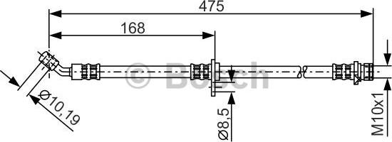 BOSCH 1 987 481 327 - Bremžu šļūtene ps1.lv