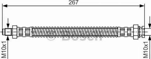 BOSCH 1 987 481 250 - Bremžu šļūtene ps1.lv