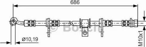 BOSCH 1 987 481 233 - Bremžu šļūtene ps1.lv