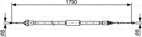 BOSCH 1 987 482 495 - Trose, Stāvbremžu sistēma ps1.lv