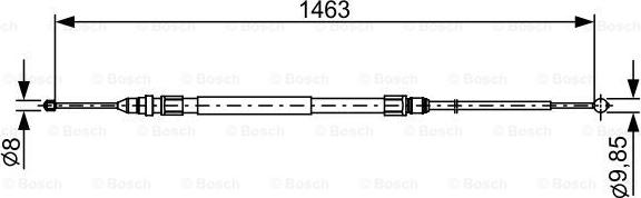 BOSCH 1 987 482 492 - Trose, Stāvbremžu sistēma ps1.lv