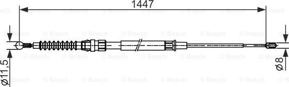 BOSCH 1 987 482 445 - Trose, Stāvbremžu sistēma ps1.lv