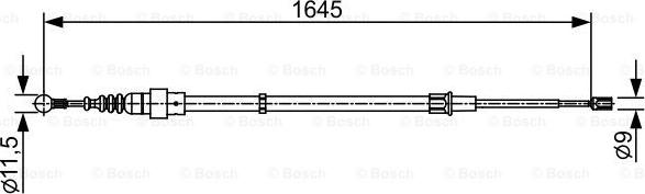 BOSCH 1 987 482 451 - Trose, Stāvbremžu sistēma ps1.lv