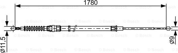 BOSCH 1 987 482 458 - Trose, Stāvbremžu sistēma ps1.lv