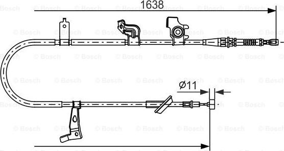 BOSCH 1 987 482 465 - Trose, Stāvbremžu sistēma ps1.lv