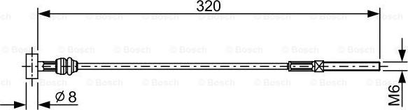 BOSCH 1 987 482 460 - Trose, Stāvbremžu sistēma ps1.lv