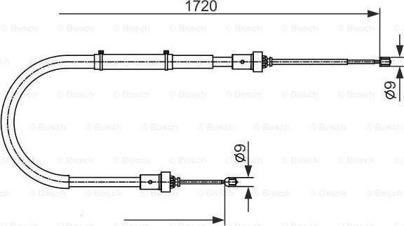 BOSCH 1 987 482 411 - Trose, Stāvbremžu sistēma ps1.lv