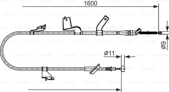 BOSCH 1 987 482 427 - Trose, Stāvbremžu sistēma ps1.lv