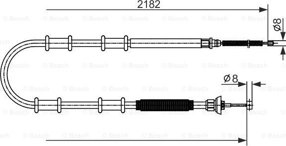 BOSCH 1 987 482 594 - Trose, Stāvbremžu sistēma ps1.lv