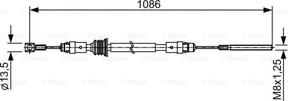 BOSCH 1 987 482 547 - Trose, Stāvbremžu sistēma ps1.lv