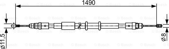 BOSCH 1 987 482 553 - Trose, Stāvbremžu sistēma ps1.lv